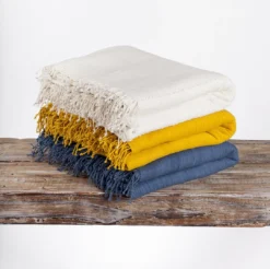 Creative Women 3 Panel Solid Queen Blanket