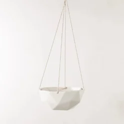 Convivial New Arrivals Geometric Porcelain Hanging Planter
