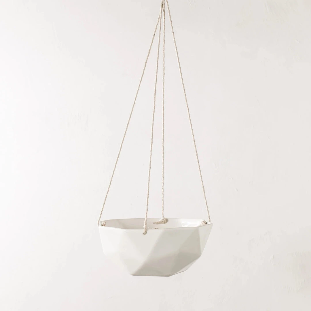 Convivial New Arrivals Geometric Porcelain Hanging Planter 4 Convivial New Arrivals Geometric Porcelain Hanging Planter