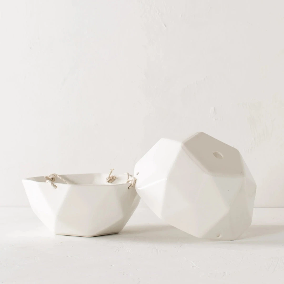 Convivial New Arrivals Geometric Porcelain Hanging Planter 5 Convivial New Arrivals Geometric Porcelain Hanging Planter