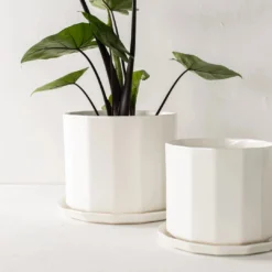 Convivial Riveted Porcelain Planter 10 Convivial Riveted Porcelain Planter