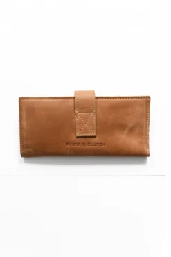Purse & Clutch Leather Wallet - Caramel