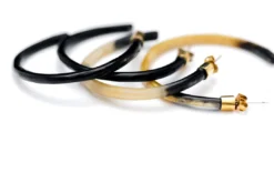 Abby Alley Best Sellers Large Amber Horn Hoops