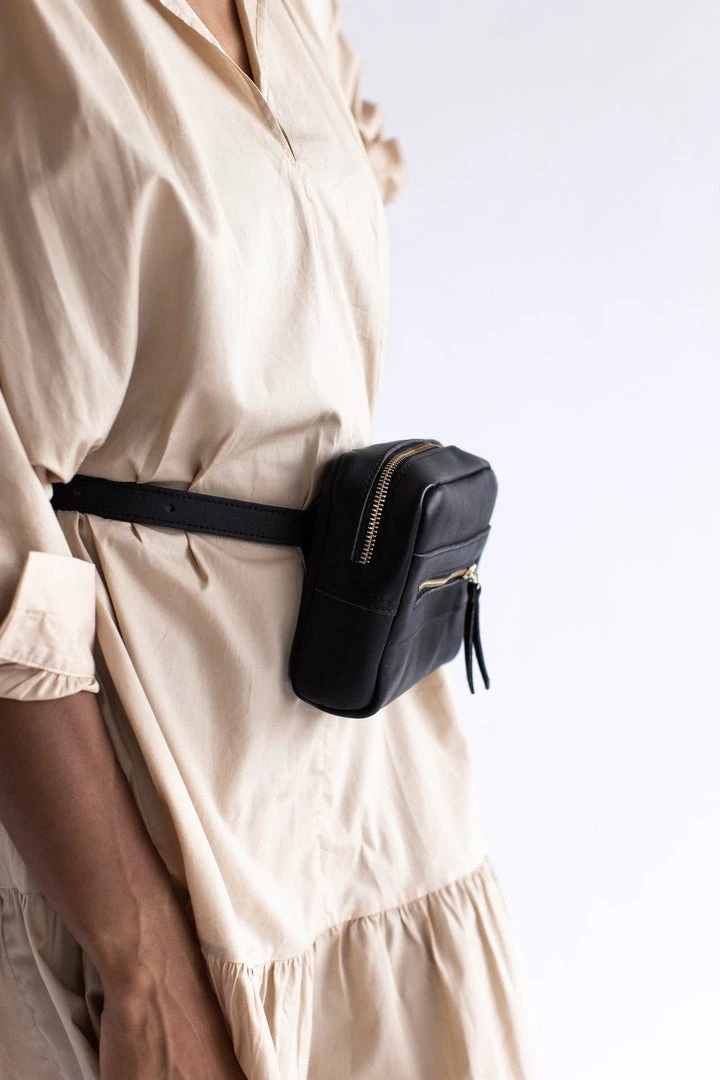 Abby Alley Handcrafted Brenda Belt Bag - Black 3 Abby Alley Handcrafted Brenda Belt Bag - Black