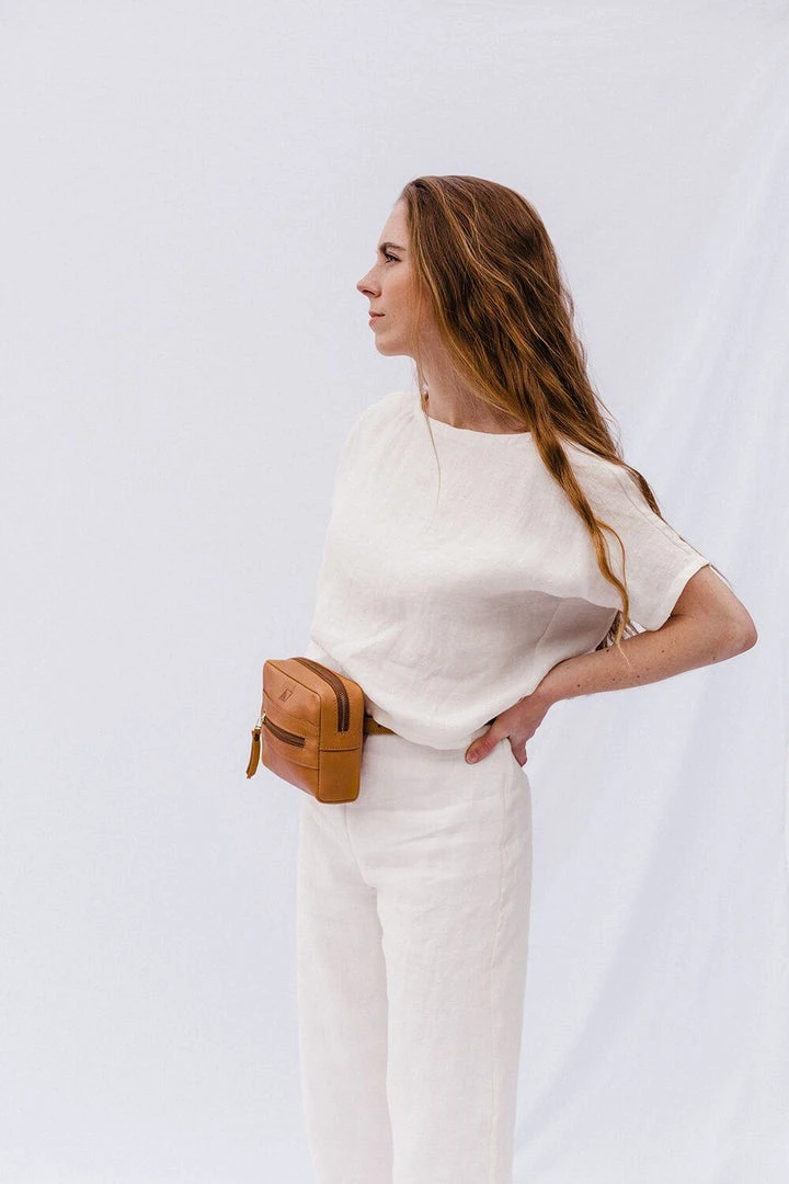 Abby Alley Handcrafted Brenda Belt Bag - Tan 6 Abby Alley Handcrafted Brenda Belt Bag - Tan