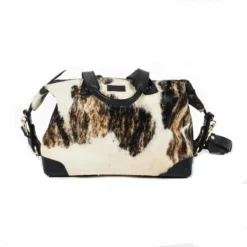 Abby Alley Ellen Handbag - Black Cow Hair Handcrafted