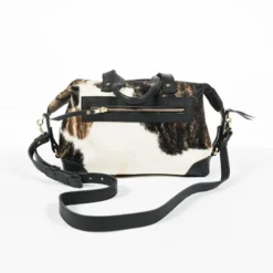 Abby Alley Ellen Handbag - Black Cow Hair Handcrafted