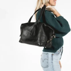 Abby Alley Handcrafted Ellen Handbag - Black