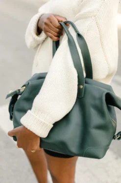 Abby Alley Handcrafted Ellen Handbag - Evergreen