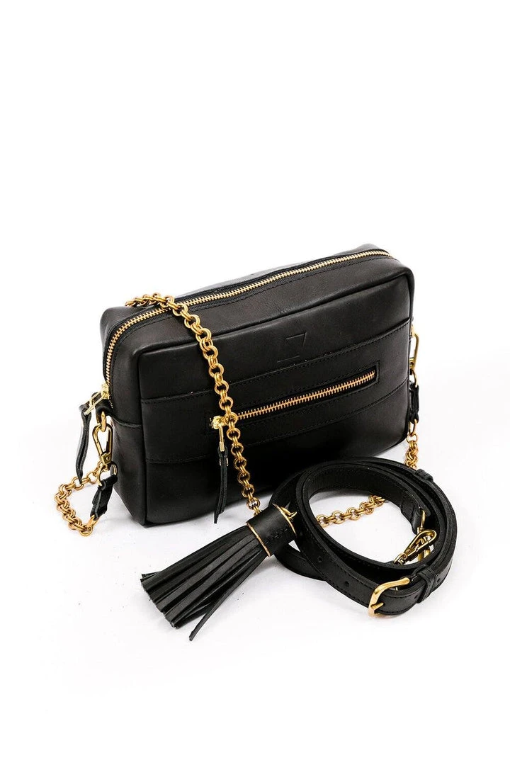 Abby Alley Essential Crossbody Bag - Black Handcrafted 5 Abby Alley Essential Crossbody Bag - Black Handcrafted