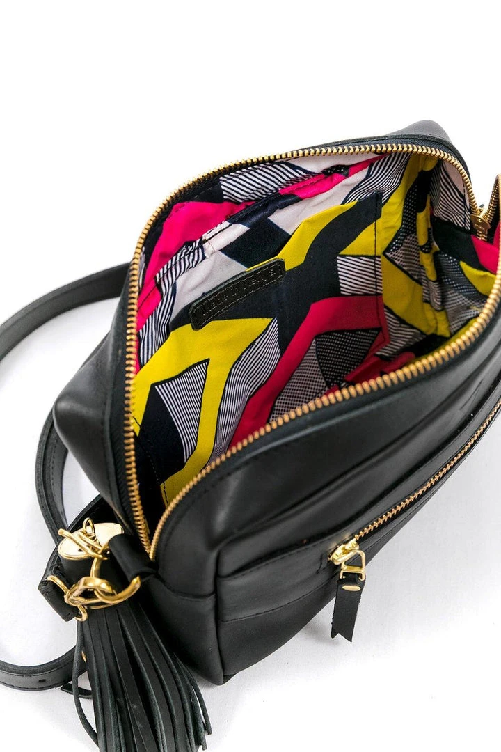 Abby Alley Essential Crossbody Bag - Black Handcrafted 7 Abby Alley Essential Crossbody Bag - Black Handcrafted