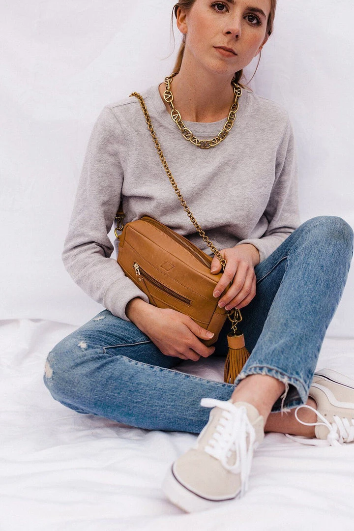 Abby Alley Essential Crossbody Bag - Tan 6 Abby Alley Essential Crossbody Bag - Tan