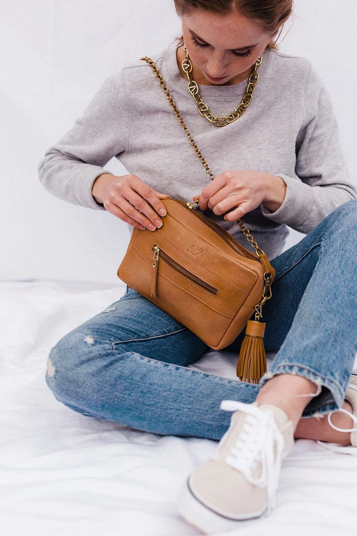 Abby Alley Essential Crossbody Bag - Tan 4 Abby Alley Essential Crossbody Bag - Tan