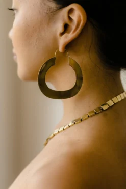 Abby Alley Flat Hoop Earrings