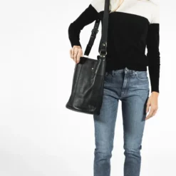 Abby Alley Handcrafted Keri Bucket Bag - Black