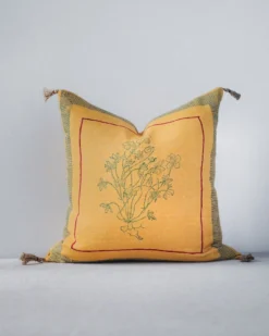 Soil To Studio Best Sellers Aditi Linen Throw PIllow Cover - Yellow