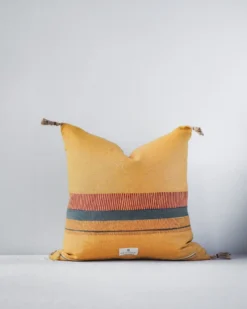 Soil To Studio Best Sellers Aditi Linen Throw PIllow Cover - Yellow
