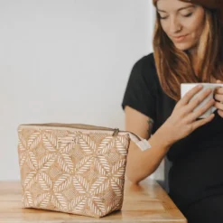 Carry Courage Home Goods Adventurer Cork Cosmetics Bag - Silver