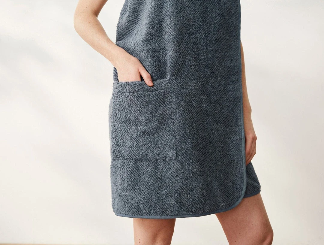 Coyuchi Home Goods Air Weight Bath Wrap - French Blue 6 Coyuchi Home Goods Air Weight Bath Wrap - French Blue