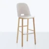Emeco Alfi Recycled High Back Barstool - Ash
