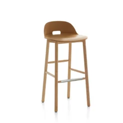 Emeco Alfi Recycled Low Back Barstool - Ash