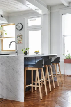 Emeco Alfi Recycled Low Back Barstool - Ash