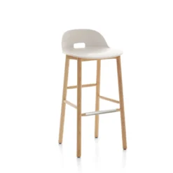 Emeco Alfi Recycled Low Back Barstool - Ash
