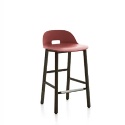 Emeco Alfi Recycled Low Back Barstool - Dark Ash Furniture