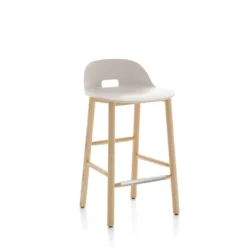 Emeco Alfi Recycled Low Back Counter Stool - Ash Furniture