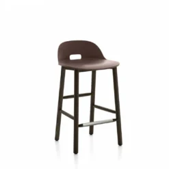 Emeco Furniture Alfi Recycled Low Back Counter Stool - Dark Ash