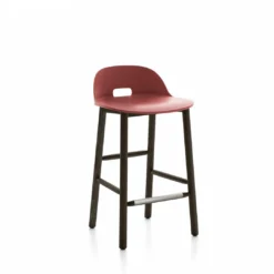 Emeco Furniture Alfi Recycled Low Back Counter Stool - Dark Ash