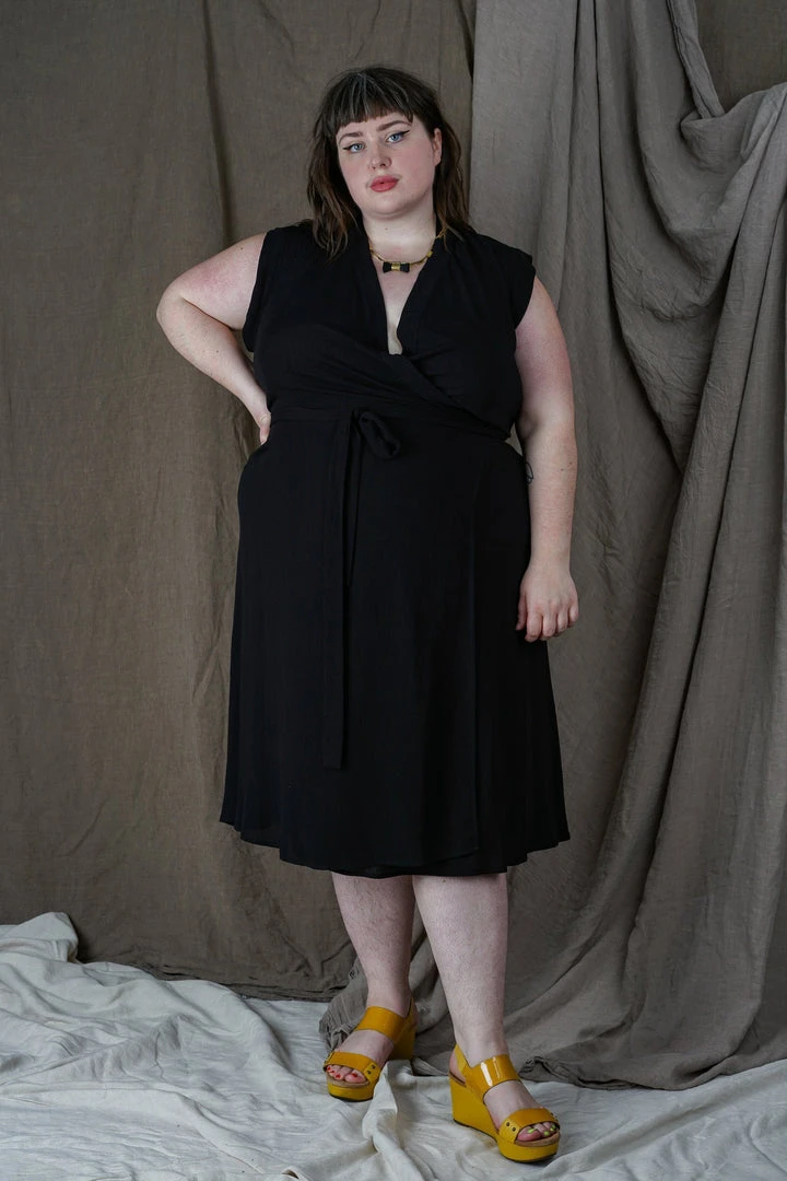 Altar Handcrafted Black Wrap Dress 4 Altar Handcrafted Black Wrap Dress