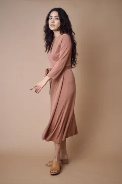 Altar Handcrafted Canyon Upcycled Modal Wrap Dress 8 Altar Handcrafted Canyon Upcycled Modal Wrap Dress