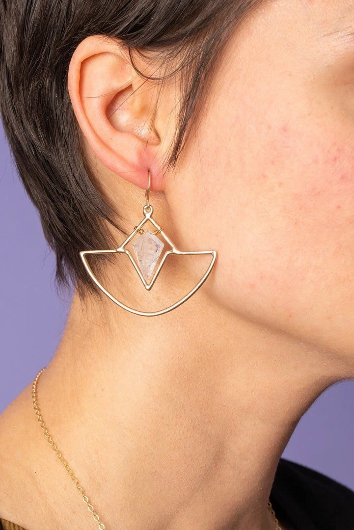 Iron Oxide Crystal Amulet Earrings Jewelry 4 Iron Oxide Crystal Amulet Earrings Jewelry