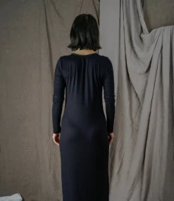 Altar Ila Upcycled Modal Dress - Black Clothing