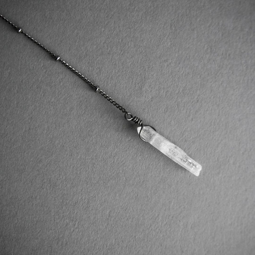 Iron Oxide Layered Labradorite Lariat Necklace 6 Iron Oxide Layered Labradorite Lariat Necklace