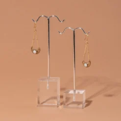 Iron Oxide Jewelry Little Lunar Earrings