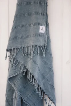 Amante Marketplace Kurios Turkish Towel / Blanket - Denim
