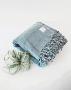 Amante Marketplace Kurios Turkish Towel / Blanket - Denim