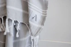 Amante Marketplace Home Goods Teleios Turkish Hand Towel - Gray