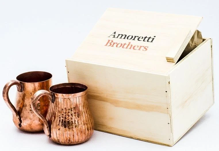 Amoretti Brothers Recycled Copper Mug Set 4 Amoretti Brothers Recycled Copper Mug Set
