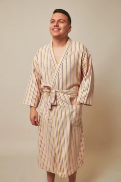 Anatolico Boho Stripes Unisex Turkish Robe Home Goods