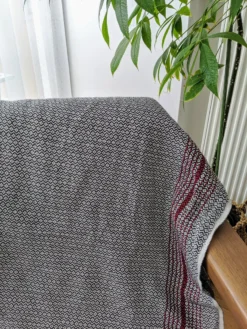 Anatolico Matia Turkish Blanket / Scarf - Black Throw Blankets