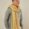 Anatolico Matia Turkish Blanket / Scarf - Mustard