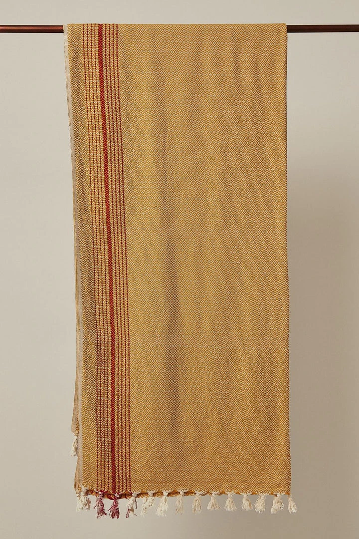 Anatolico Matia Turkish Blanket / Scarf - Mustard 4 Anatolico Matia Turkish Blanket / Scarf - Mustard