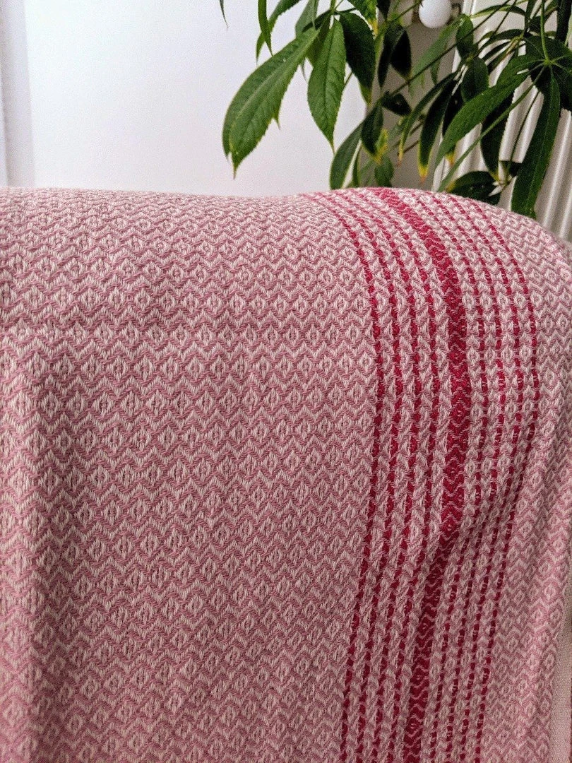Anatolico Throw Blankets Matia Turkish Blanket / Scarf - Pink 9 Anatolico Throw Blankets Matia Turkish Blanket / Scarf - Pink