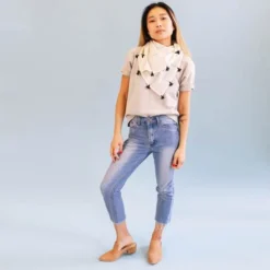 Anchal Grid Scarf With Tassels - Bone Accessories