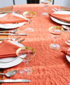 Anchal Cross Stitch Table Runner - Rust Kitchen + Dining 7 Anchal Cross Stitch Table Runner - Rust Kitchen + Dining