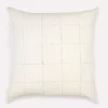 Anchal Grid Stitch Throw Pillow - Bone