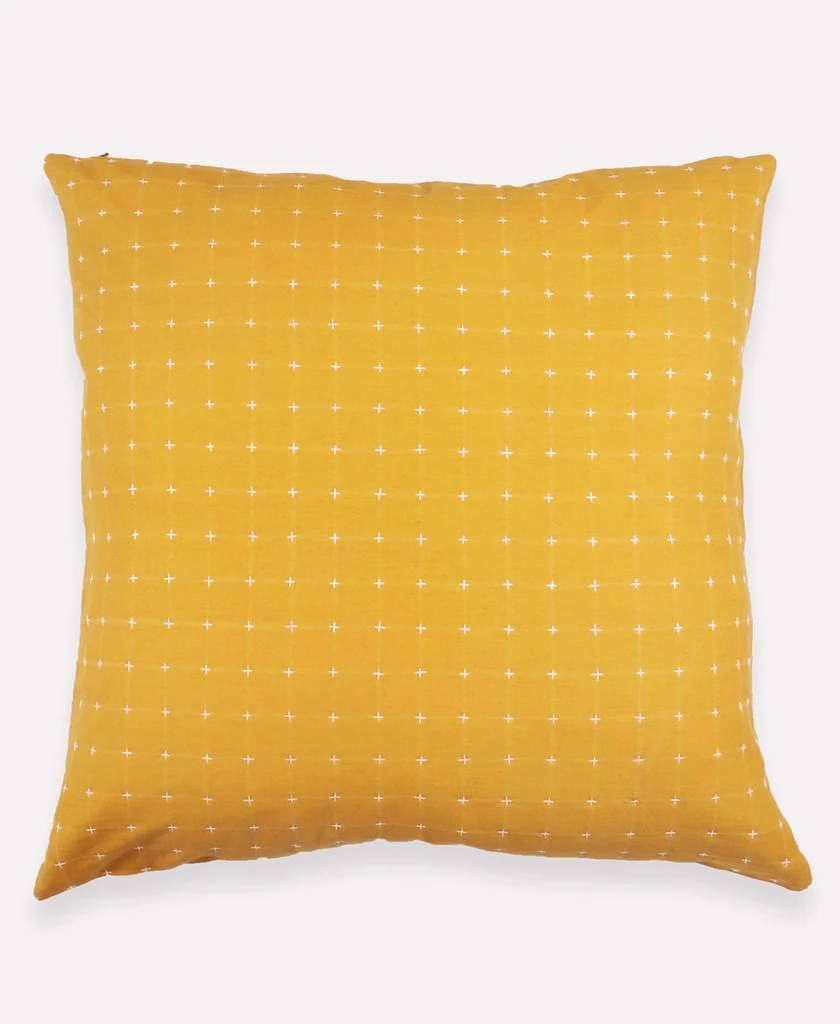 Anchal Cross Stitch Throw Pillow - Mustard Home Goods 3 Anchal Cross Stitch Throw Pillow - Mustard Home Goods